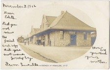 1906 NOGALES ARIZONA Train Depot RPPC Photo Postcard ~ Undivided w/ Postmark picture