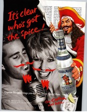 Captain Morgan Spiced Rum Navy For Men Cologne 1997 Vintage Print Ad 2 Sided picture