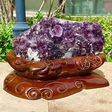 6.34LB Uruguayan natural amethyst crystal products and exotic stone decorations picture