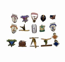 Vintage 1990s-2001 Gymnastics Pins Lot 16 Pc Designs by Margalina Awards picture