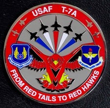 NEW USAF – BOEING T-7 RED HAWK TRAINER COIN- T-7A REDHAWK - EDWARDS AFB picture