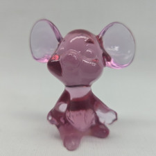 Fenton Art Glass “Dusty Rose” Mouse Figurine with Molded Seams *READ* picture