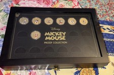 2018 Disney Mickey Mouse Proof Coin Collection 24K gold-plated Bradford Ex. 7 Pc picture