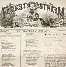 1876 Forest And Stream Newspaper April 13 Issue Victorian Sporting Hunting E16 picture