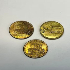 LOT3, British 3 city Liverpool, Leicestershire & Warwickshire Transit tokens picture