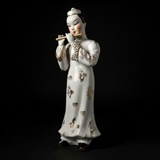 Vintage Gilda of Milwaukee Japanese Porcelain Figurine Flute Musician 9
