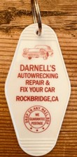 CHRISTINE inspired Darnells do it yourself Shop keytag picture