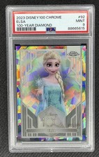 2023 Elsa PSA 9 Topps Chrome Disney 100 Years Diamond Refractor /100 SP picture