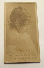 1888 Trade Card W. Duke Chewing Smoking Tabacco N151 Actresses Celebrities Elvan picture