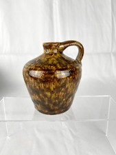 Early 1800 Spatterware Splatterware Pottery Black Gold Corn Jug 3.8”x4.5” Antiqu picture