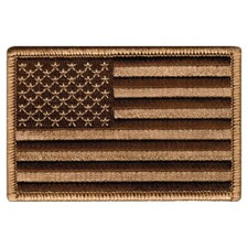 AMERICAN FLAG PATCH - US DESERT TAN SUBDUED SHOULDER USA embroidered iron-on picture