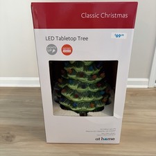 Vintage 24” X Large Ceramic Light Up Christmas Tree W/Box Tabletop Not Working picture
