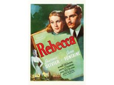 Alfred Hitchcock Rebecca Classic Horror Thriller TV Movie Film Poster Print picture