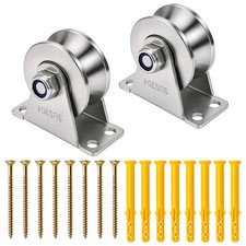 Coloch 2 Pack U Groove Pulley Wheel for Rope, Stainless Steel Cable Pulley... picture