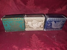 Avon Glistening Holiday Soaps three designs (Bell, beige angel, and blue dove) picture