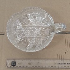 Beautiful Vintage Crystal Dish with Handle 6