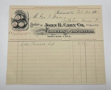John B. Cary Co. Grocers Importers Richmond, VA Letterhead 1895 - BLU#50d picture