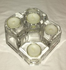Partylite Crystal Castle 5 Tier Tealight Candle Holder With Candles picture