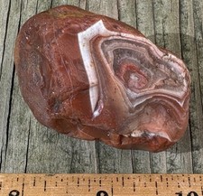 Lake Superior Agate with Red & White Banding  From Minnesota Weighs 2.8 oz picture