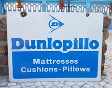 1950s Vintage Dunlop Dunlopillo Mattress Cushion Pillow Enamel Sign Board EB69 picture