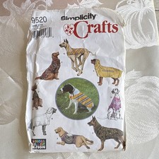 Simplicity Crafts Dog Jacket Vest Shirt Coat Sewing Pattern One Size NEW picture