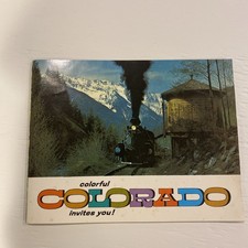 Vintage souvenir travel tourist booklet Colorful Colorado color photos picture