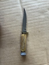 Vintage Solingen Germany Fixed Blade Hunting Knife Stag Antler Handle picture