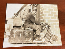 1944 WWII Soldier Motor Scooter Photo Camp Gordon Johnston Florida Original picture