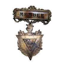 Antique Knights of Pythias fraternal medal member Supreme Lodge Pin Brooch  picture