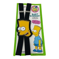 Vintage 1990s The Simpsons Bart Simpson Stretch Suspenders NEW OLD STOCK (NOS) picture
