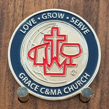 Grace C&MA Church Five US Military Branches Veteran Challenge Coin  1#40 picture