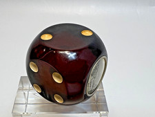 Antique German Art Deco Cherry Red Amber Bakelite Faturan Casino Die Dice 40gr. picture