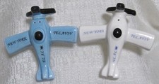 El Al Airline @1991 salt & pepper shakers s & p ceramic Tel Aviv New York picture