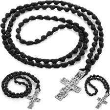 3 Pcs Orthodox Prayer Rope Handmade Christian Greek Prayer Rope 100 50 33 Knot P picture