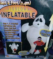 Vintage 2002 Gemmy Airblown Inflatable 8FT Lighted Ghost Halloween Yard Decor picture