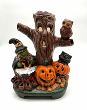 Vintage 1983 Modern Lightcraft Halloween Witch Pumpkin Cat Owl Light picture