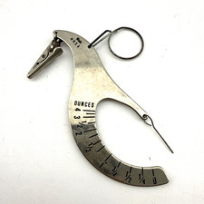 Vintage Made in USA Mini Handheld Postage Scale 2 oz 70 g Metal picture