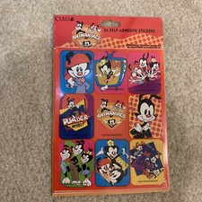 Animaniacs 36 Self Adhesive Stickers Warner Bros Cleo 1994 Vintage Cartoon picture