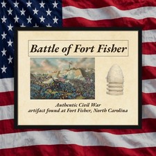 Civil War Bullet Display - Battle of Fort Fisher - Authentic Artifact COA picture