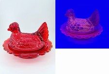 Vintage Mosser Glass Ruby Red Hen on Nest (HON) 6.5