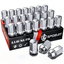 Sposuit M14x1.5 OEM Lug Nuts, 24 Pcs, Chrome picture