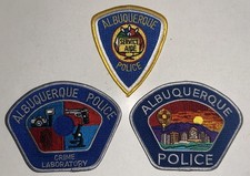 ALBUQUERQUE NEW MEXICO N.M. POLICE PATCHES : SERVICE AIDE & CRIME LAB picture