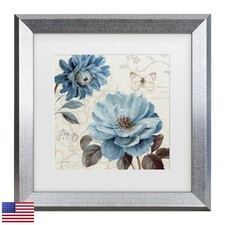 Trademark Fine Art Blue Note III By Lisa Audit, White Matte, Silver Frame picture