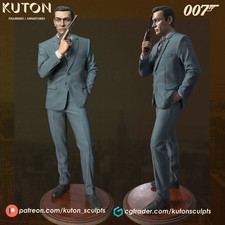 007 Sean Connery 22cm Hand Painted Collectible Display Model Figure picture