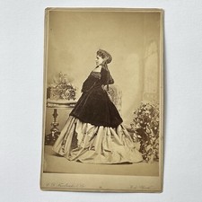 Antique Cabinet Card Photograph Beautiful Young Fashionable Woman Broadway NY picture