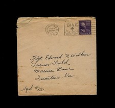 3/13/1945 Cover to Marine Squadron #12 at Turner Field, Marine Base, Quantico picture