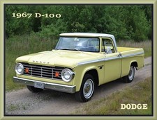 1967 Dodge D-100 Ram pickup truck, Toolbox - Refrigerator Magnet, 42 MIL picture