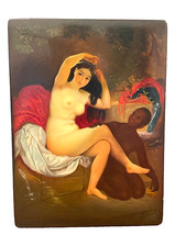 🔥RARE Bathsheba, 1832 Karl Bryullov EXQUISITE RUSSIAN LACQUER BOX LARGE 10x7.5 picture