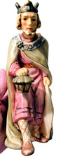 Vintage Goebel Porcelain Nativity King Stooping Figurine 1960s Wiseman Sighed  picture