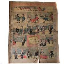 (10) 1916 Comic Strips Boston Sunday Antique Newspaper Hans & Fritz Colonel Corn picture